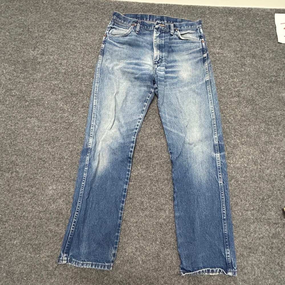 Wrangler Jeans Mens Size 32x32 Blue Cowboy Cut Straight Leg Denim 13MWZPW